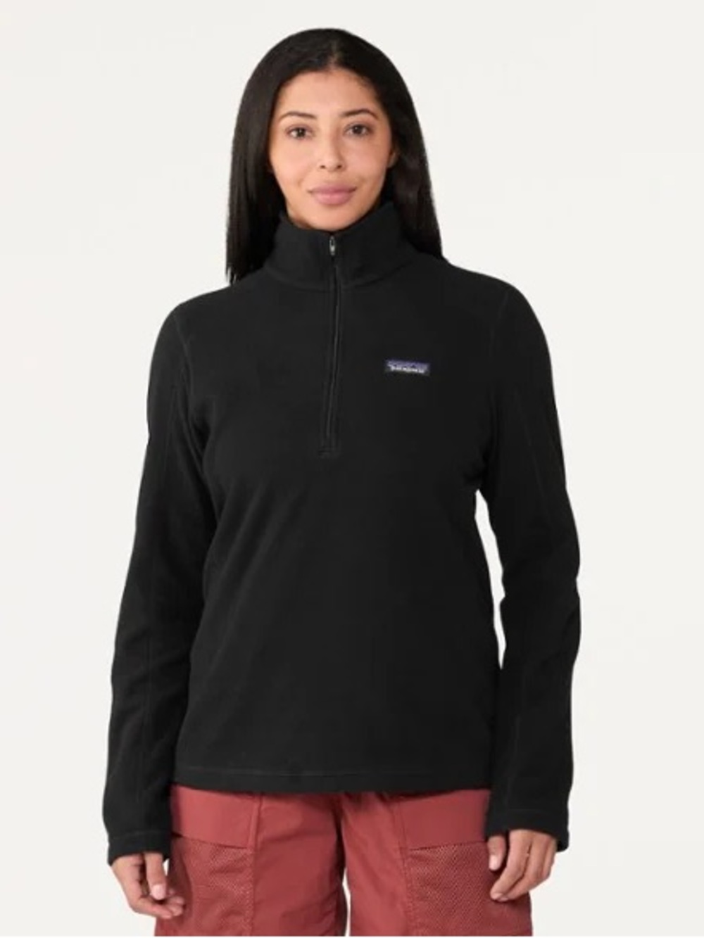 Patagonia Micro D Quarter-Zip Fleece Pullover in Black